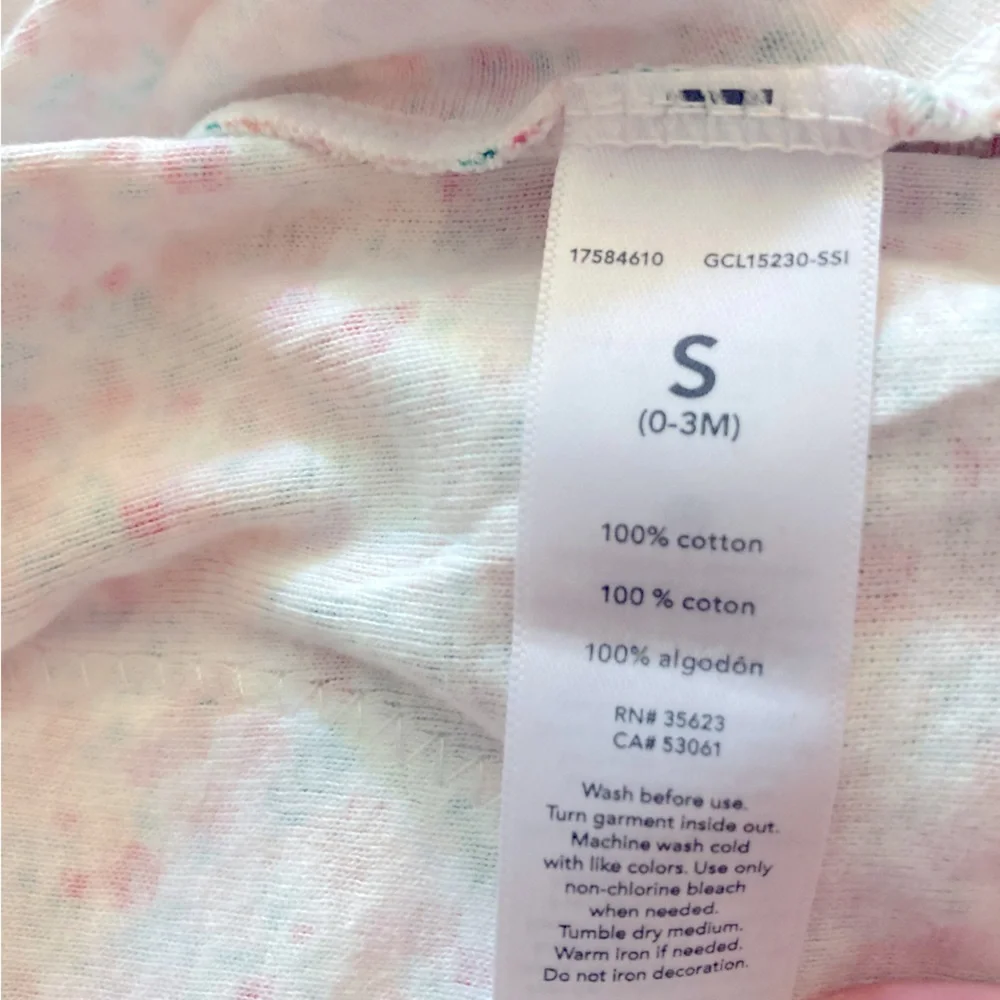 Carters Floral Swaddle Sleep Sack 0-3 Months Cotton Velcro‎ Baby Pink